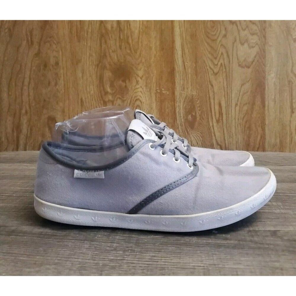 Adidas Canvas Athletic Shoes‎ Sneakers Womens Size 8 Gray